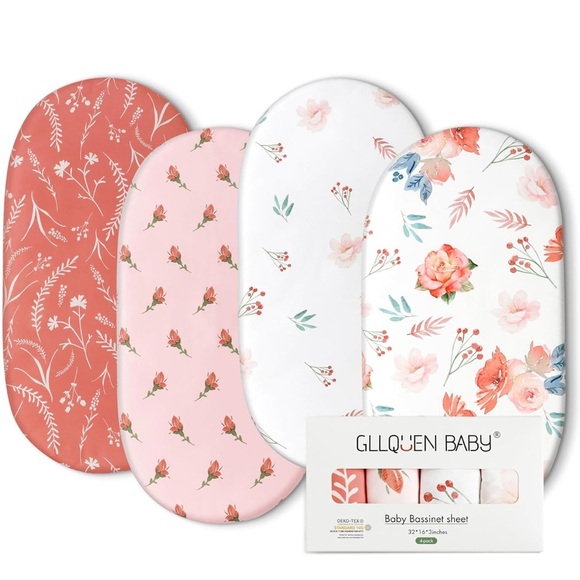 Other - GLLQUEN BABY Floral Bassinet Sheets